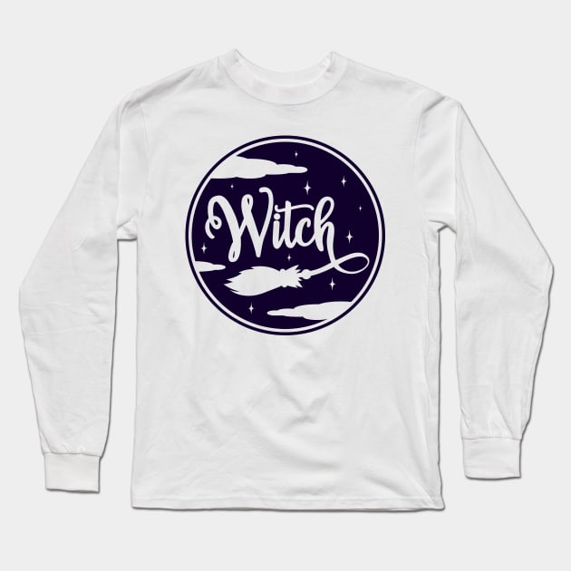 Witchy Night Long Sleeve T-Shirt by Ombre Dreams